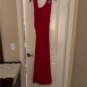 Cachet holiday red evening dress